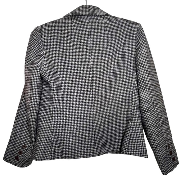 Central Park International Vintage 100% Wool Houndstooth Tweed Blazer Size 8 - Picture 5 of 9